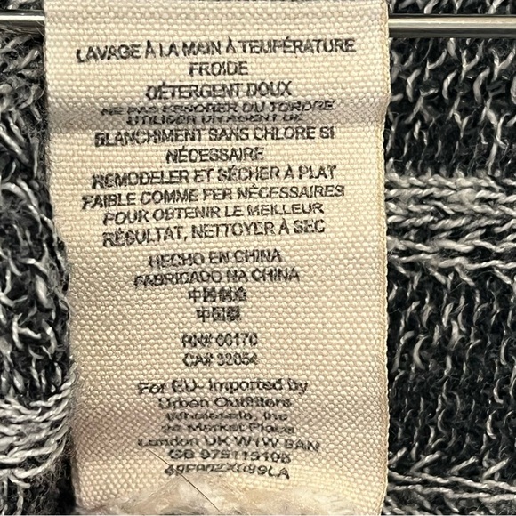 Free People Long Line Lagenlook Ribbed Duster Cardigan Knit Sweater Pockets XS - Picture 5 of 9